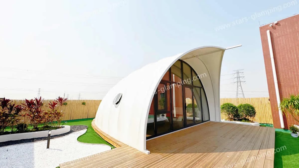 Conic Shell Glamping Tensile Pavilion