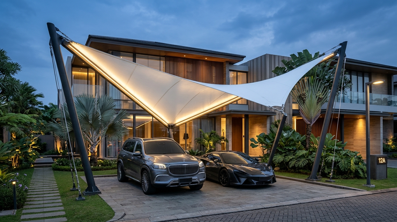 Kanopi Membran Carport NavaPark BSD